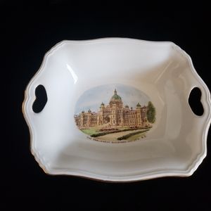 Vtg ROYAL WINTON GRIMWADES ENGLAND Serving Bowl Handpainted The Parlamen…